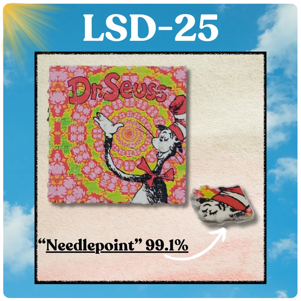 an image of a sheet of Dr Seuss LSD